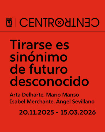 Cartel de la exposición de cuatro artistas emergentes 'Tirarse es sinónimo de futuro desconocido'