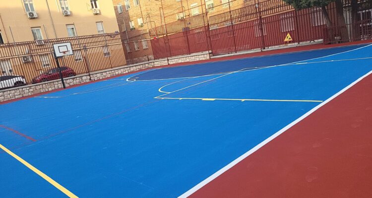 La pista deportiva renovada