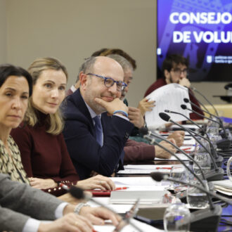 El delegado de Políticas Sociales, Familia e Igualdad, José Fernández, en la sesión de constitución del Consejo Sectorial del Voluntariado de la Ciudad de Madrid