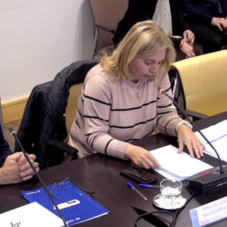 La vicealcaldesa y delegada de Seguridad y Emergencias, Inma Sanz, durante la Comisión de Presupuestos del área