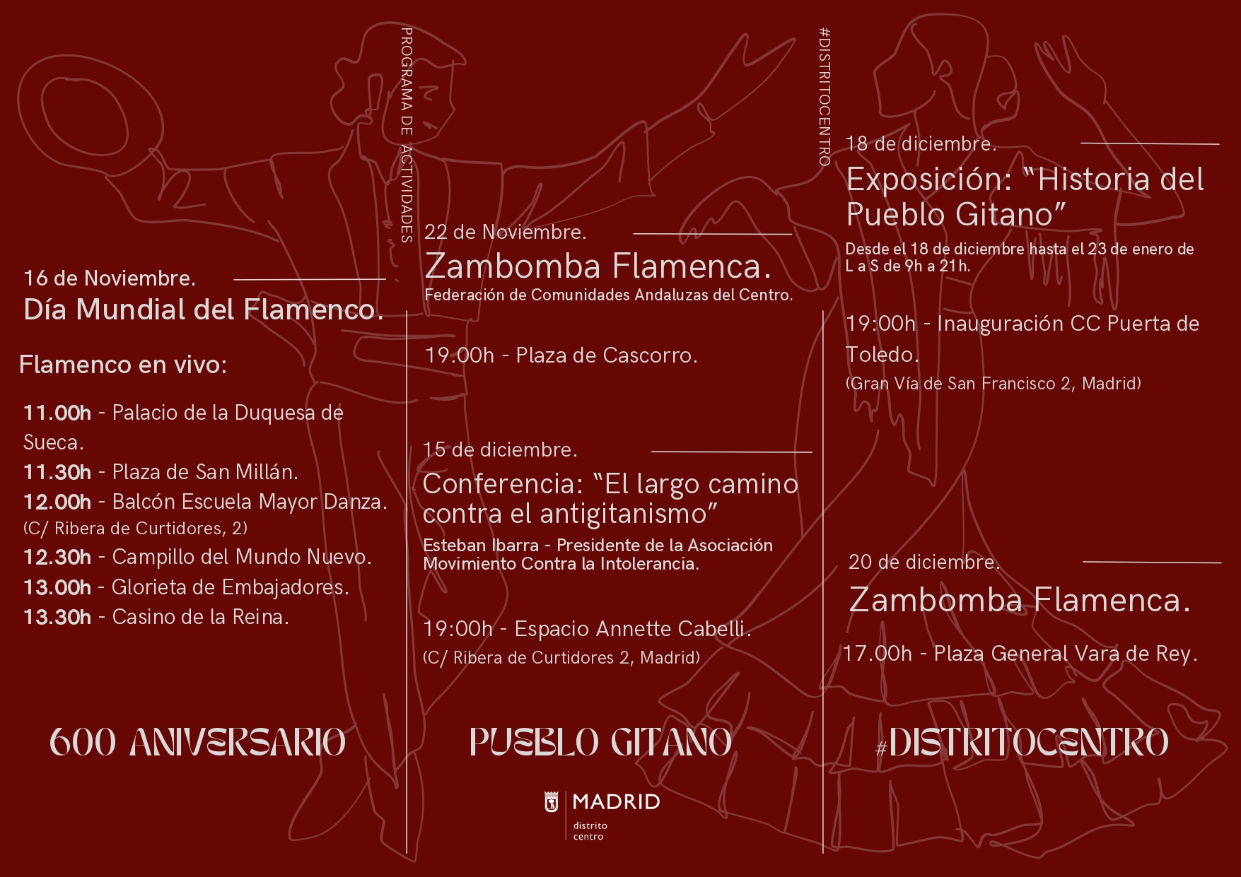 Programación completa de flamenco y aniversario del pueblo gitano
