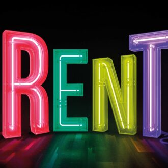 Cartel promocional del musical 'Rent', ganador de los premios Tony y Pulitzer