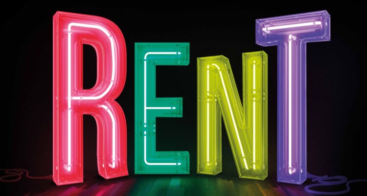 Cartel promocional del musical 'Rent', ganador de los premios Tony y Pulitzer