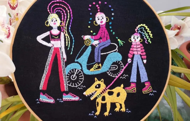 Imagen del taller ‘Bordar un cielo que nos proteja’, otro de los planes que se pueden hacer este fin de semana en Madrid