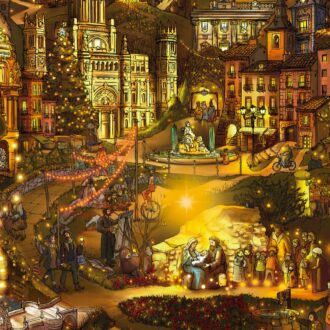 Cartel de Navidad 2025, elaborado por el ilustrador Polinho Trapalleiro