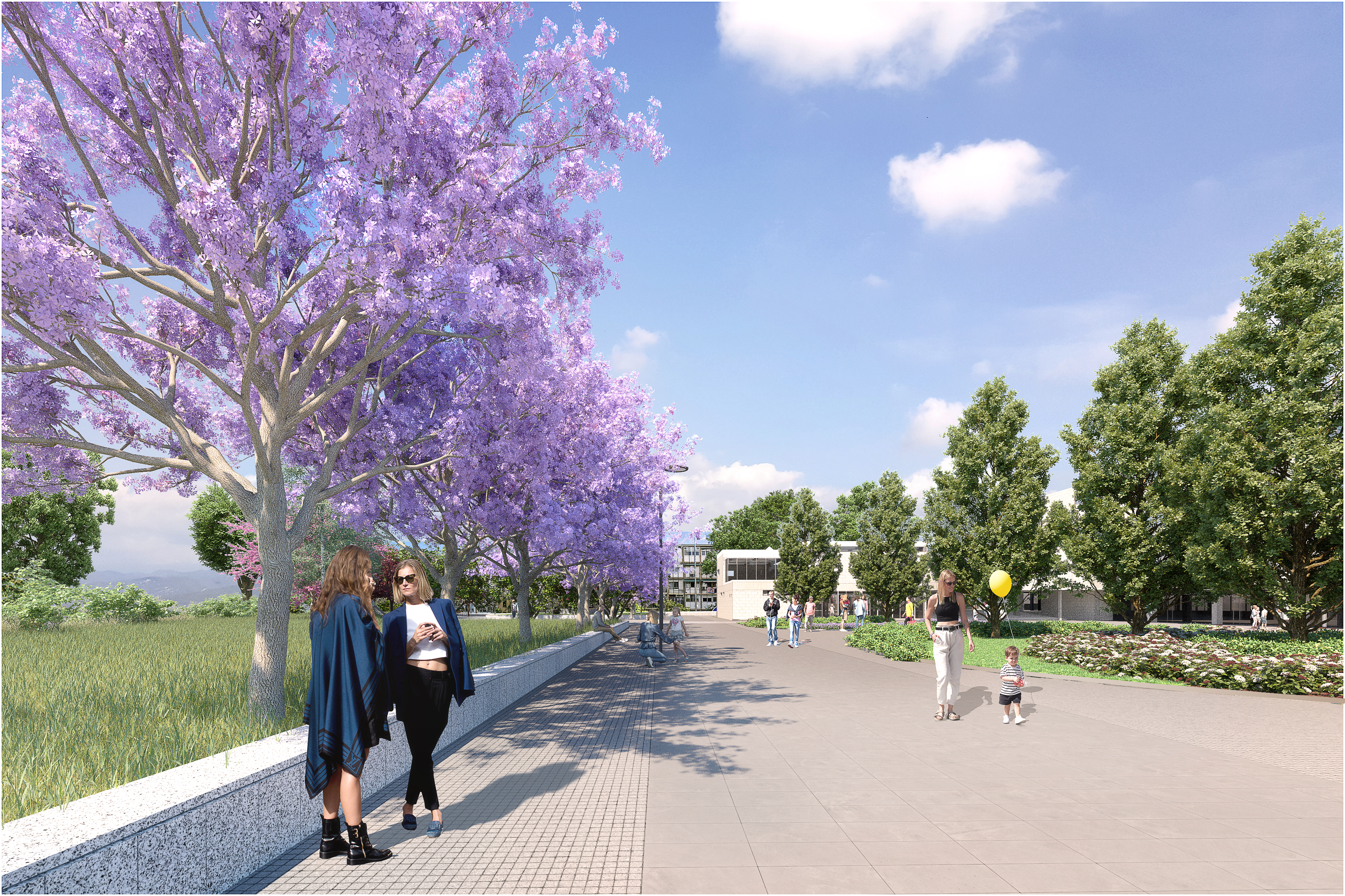 Recreación digital del proyecto modificado de urbanización del entorno de la antigua fábrica de CLESA