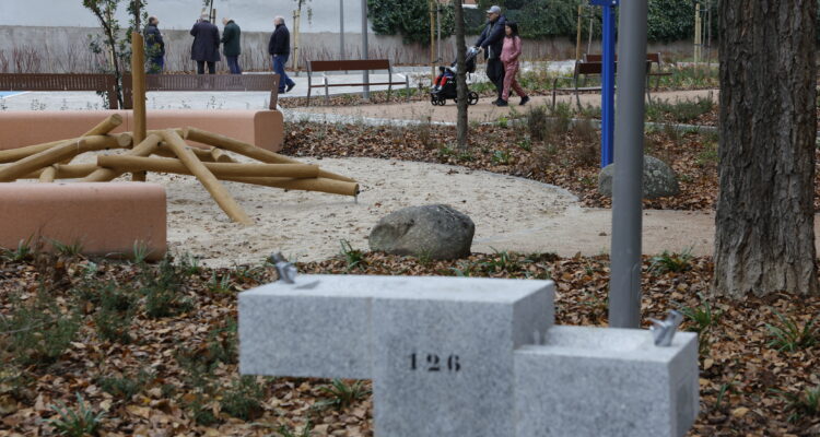 Detalle del barrio de Vinateros, en Moratalaz, tras su regeneración