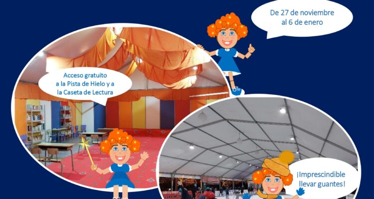 Cartel de la pista de hielo de Puente de Vallecas