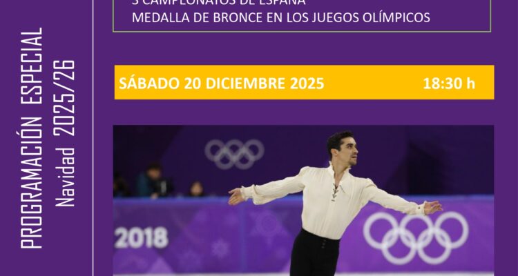 Cartel de la actuación del patinador Javier Fernández