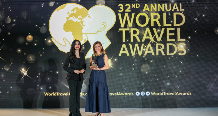 La concejala delegada de Turismo, Almudena Maíllo, durante la recepción del premio World Travel Awards 2025