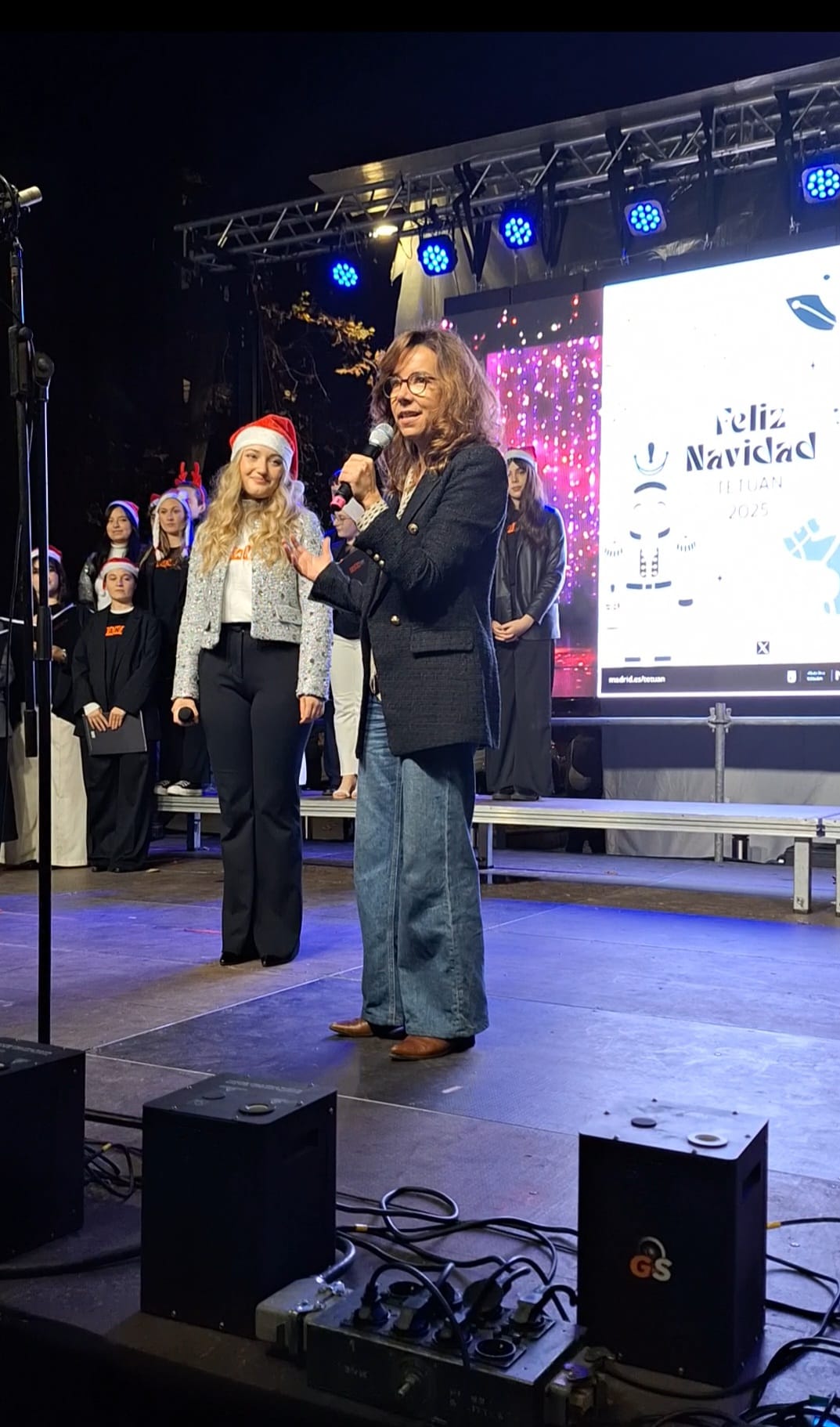 Paula Gómez-Angulo en la inauguración de la Navidad en Tetuán