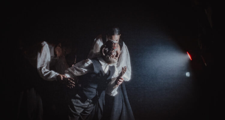 La compañía de teatro La Veronal interpretando la obra 'La mort i la primavera'. Imagen de Silvia Poch