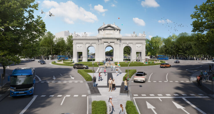 Simulación del aspecto de la calle Alcalá tras la remodelación