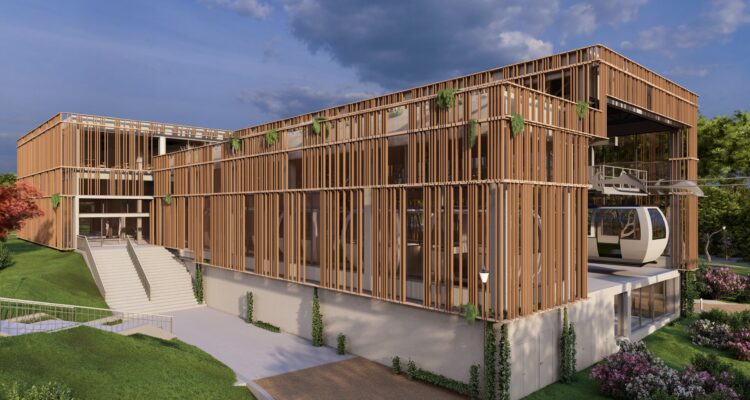 Simulación del aspecto del teleférico tras su renovación