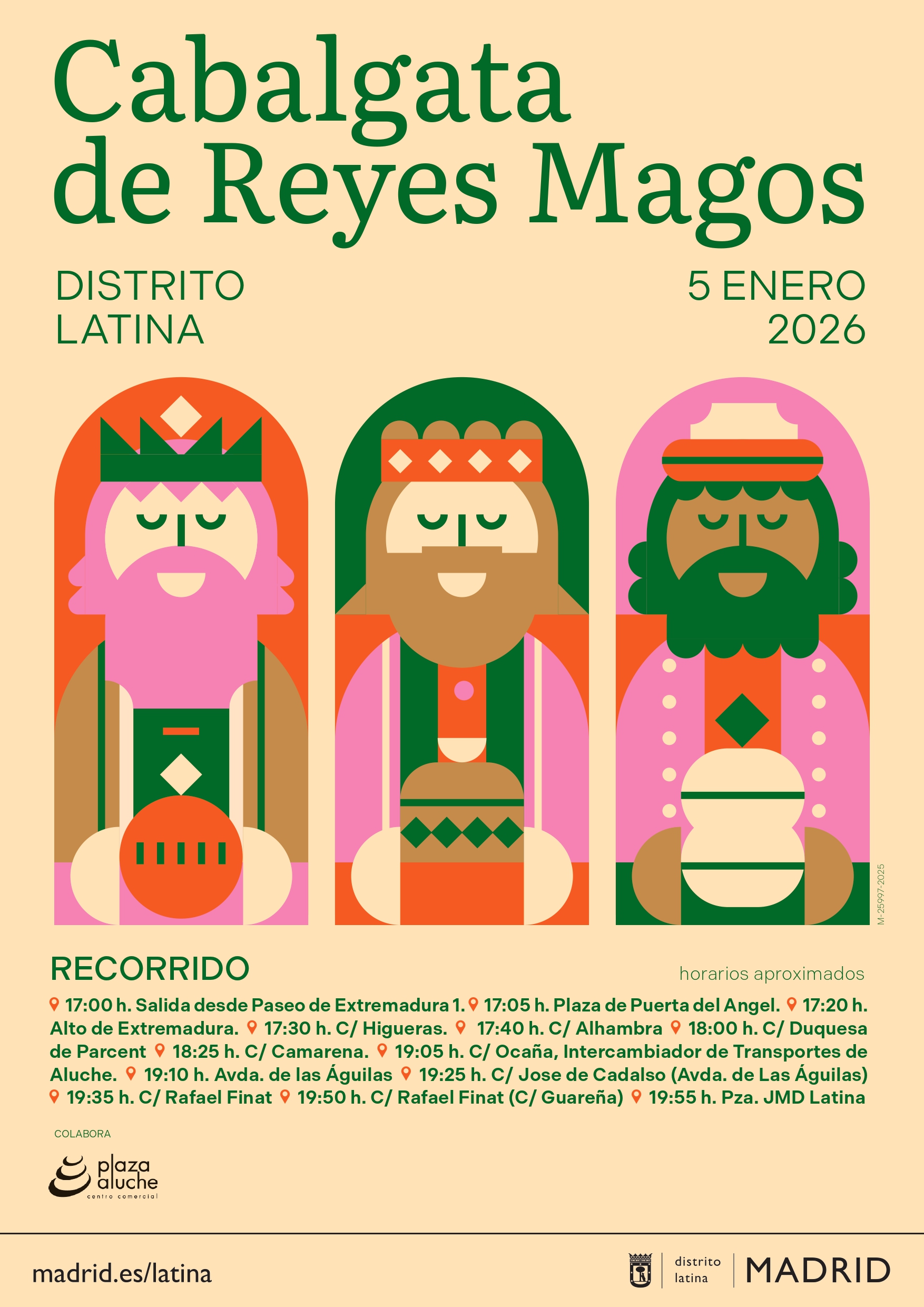 Cartel de la Cabalgata de Reyes 2026 en Latina