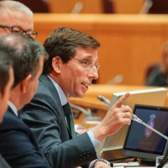 Almeida, durante su comparecencia en la Comisión de Vivienda y Agenda Urbana del Senado celebrada este miércoles