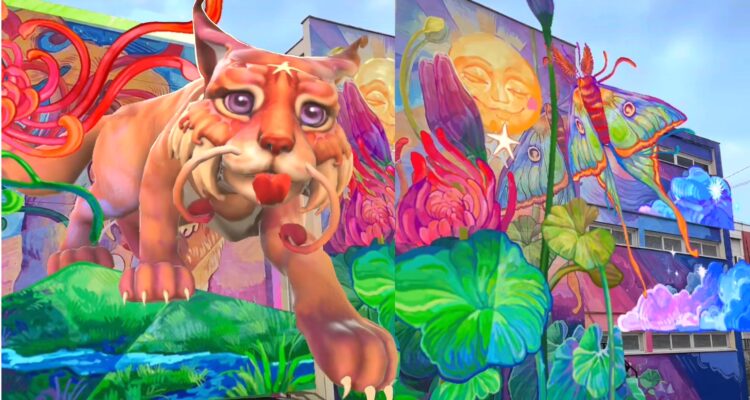 Imagen en 3D del mural