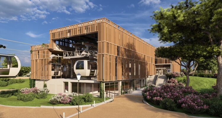 Simulación de la nueva estructura del Teleférico de Madrid