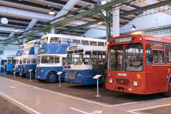 Imagen de archivo de autobuses del Museo EMT Madrid