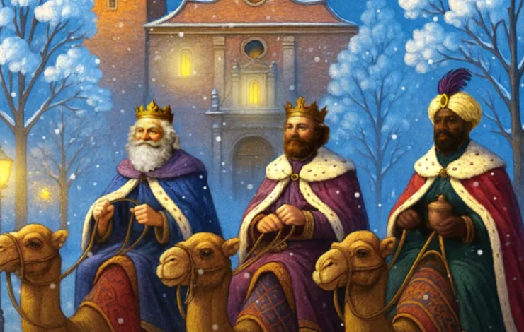 Representación de los Reyes Magos de Oriente