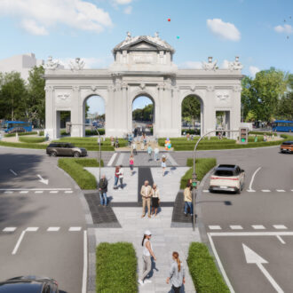 Simulación del aspecto de la calle Alcalá tras la remodelación