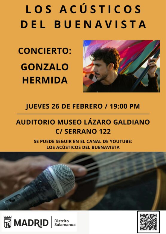 Cartel de concierto de Gonzalo Hermida dentro de Los Acústicos del Buenavista