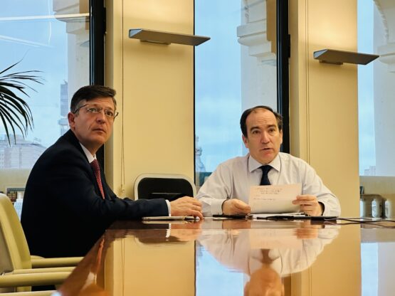 Carabante y Páramo durante la Comisión de Control y Seguimiento del Ruido