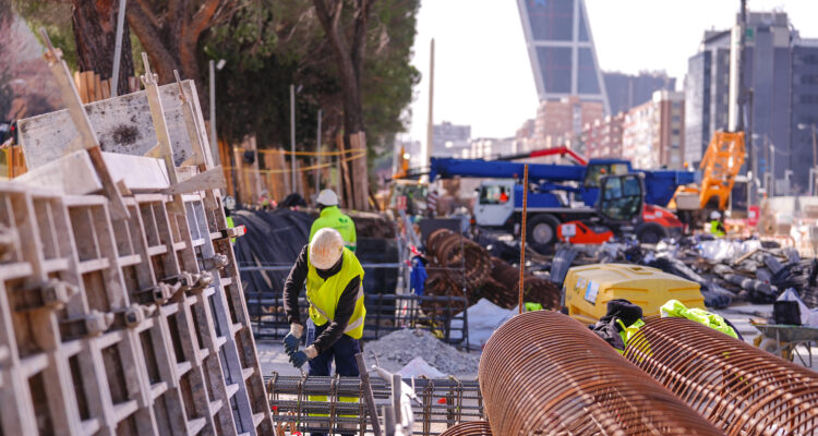 Obras de construcción de Parque Castellana