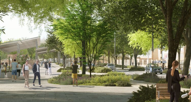 Recreación de la pérgola de El Batán a pie de calle