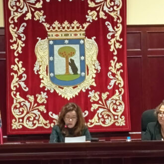 La concejala de Tetuán, Paula Gómez-Angulo, presidiendo la sesión ordinaria del pleno de febrero 2026 del distrito