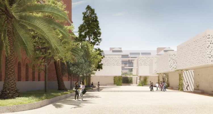 Recreación de la plaza este