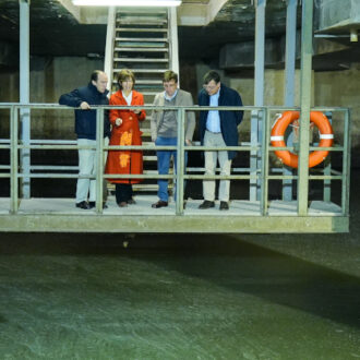 Almeida visita el tanque de tormentas de Arroyofresno y hace balance del uso de estas instalaciones