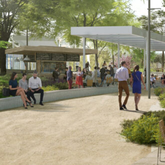 Recreación digital a pie de calle