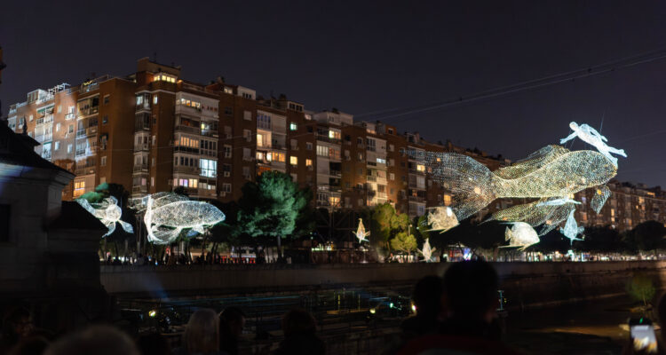 Imágenes de las instalaciones artísticas de LuzMadrid 2026