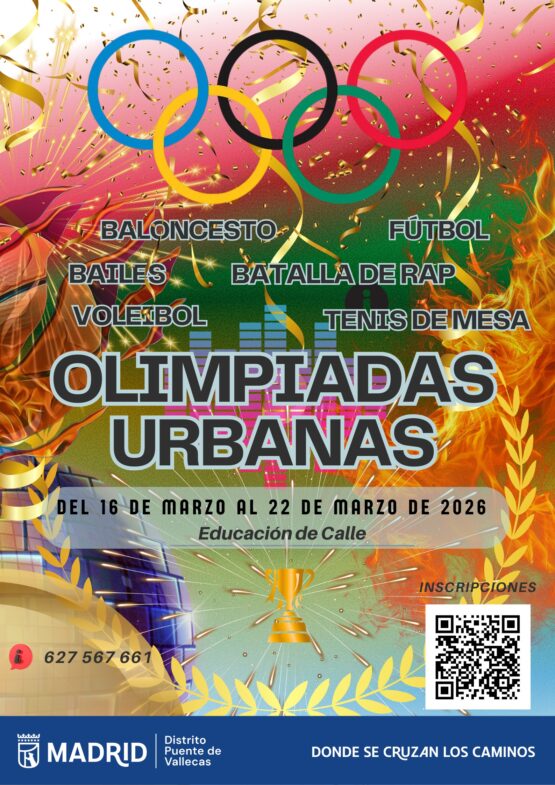 Cartel Olimpiadas Urbanas Puente de Vallecas