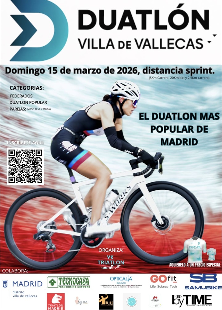 Cartel del IV Duatlón Villa de Vallecas