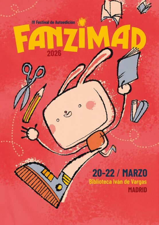 Cartel del festival Fanzimad 2026 en la Biblioteca Iván de Vargas de Madrid