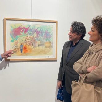 David Pérez en la exposición 'Temas de Madrid'