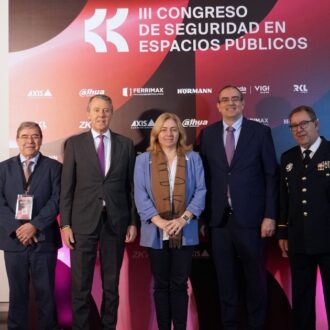 Sanz, durante su participación en el III Congreso de Seguridad en Espacios Públicos, celebrado en el Palacio de Cibeles