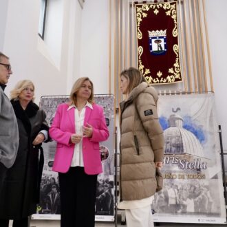 Sanz, junto a García Romero y Cea, en el centro Maris Stella de Usera