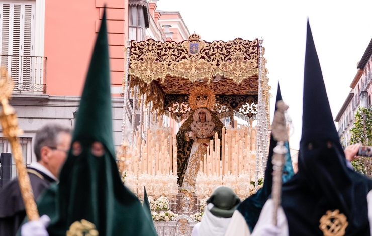 Procesión de la Esperanza Macarena en Madrid durante la Semana Santa