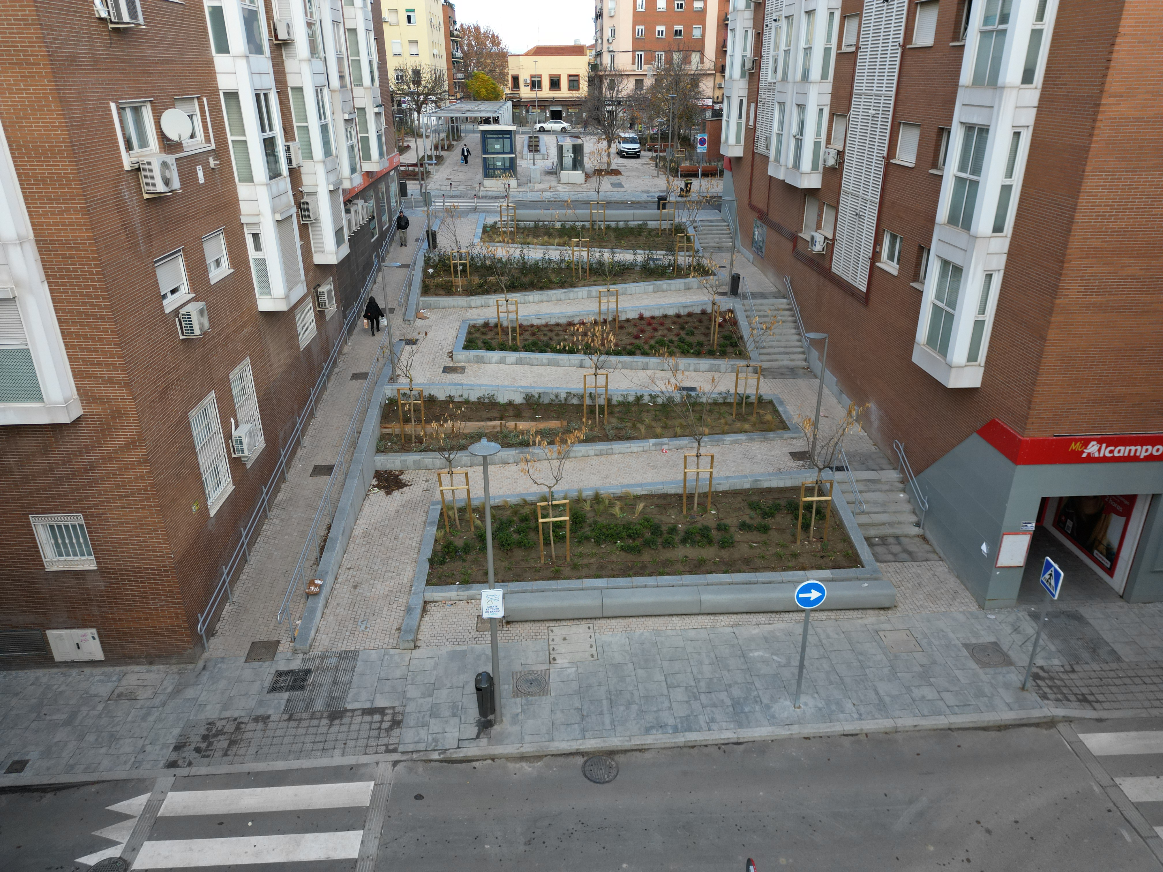 Vista áerea de la calle de Pablo Ortiz