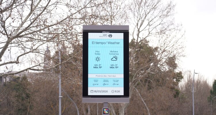 Imagen de pantalla digital de gran formato