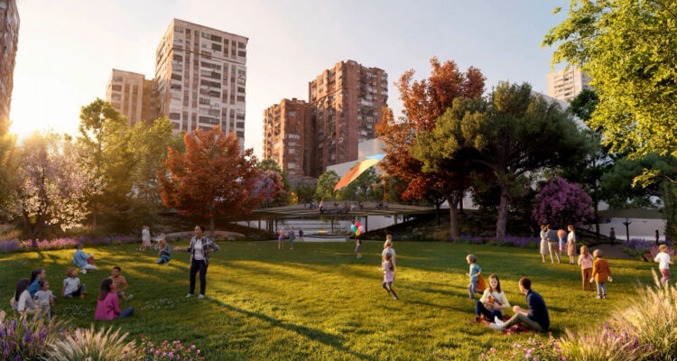 Recreación digital de la remodelación de AZCA