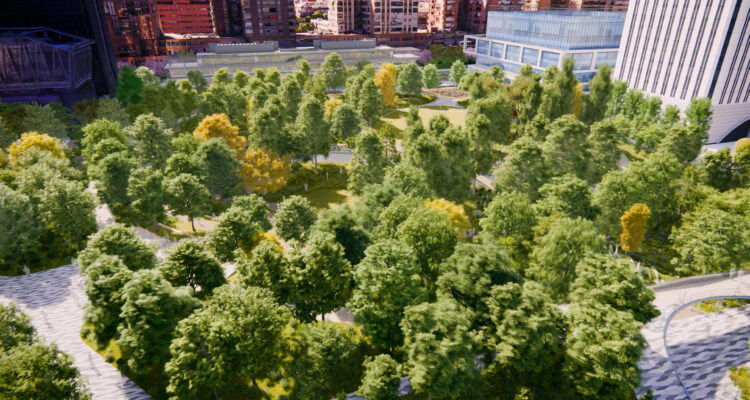 Recreación digital de la remodelación de AZCA