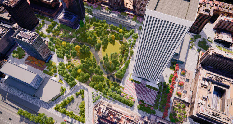 Recreación digital de la remodelación de AZCA