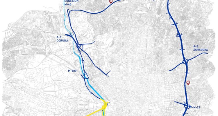 Plano y accesos de la M-30