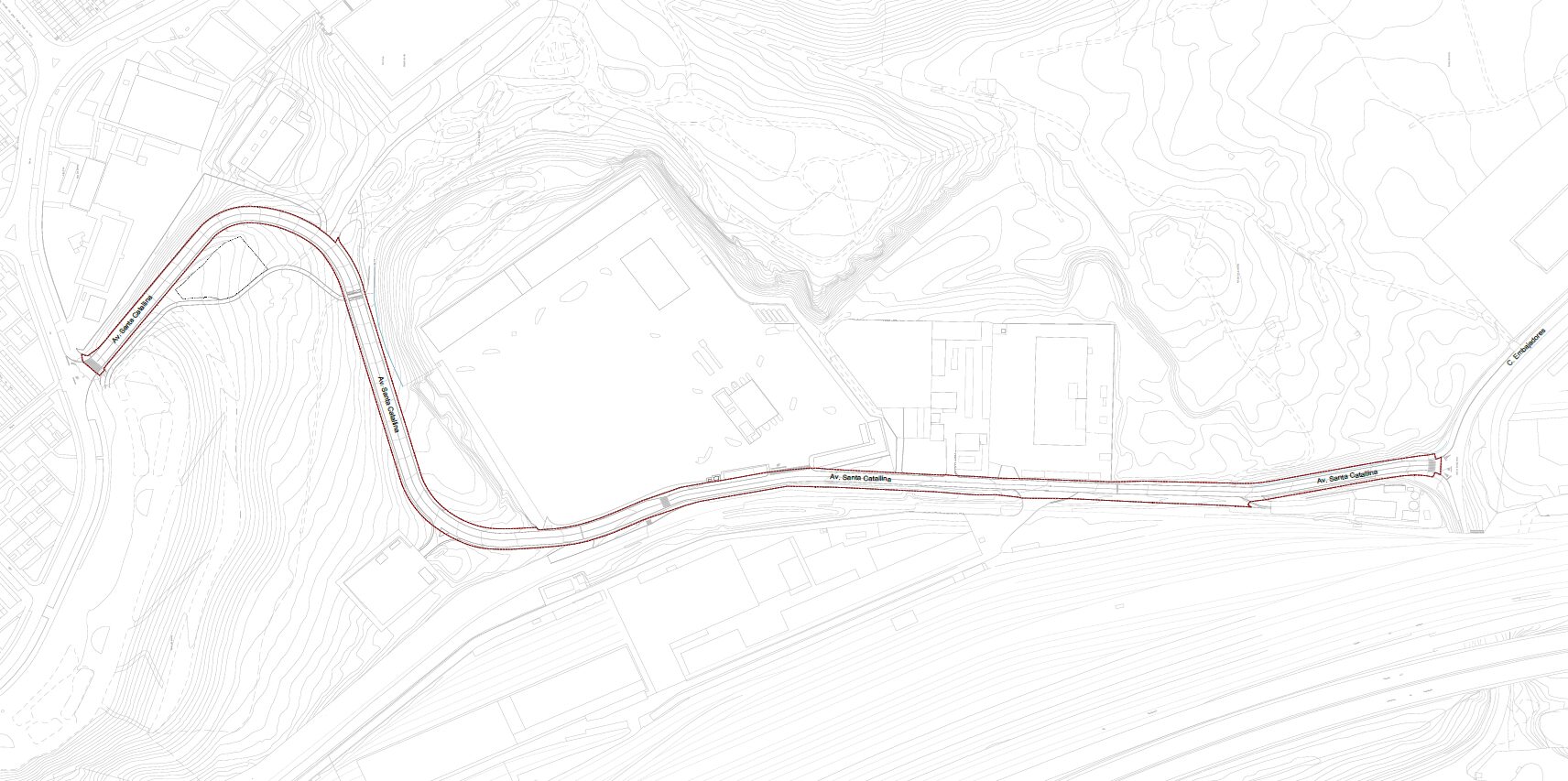 Plano de la avenida de Santa Catalina