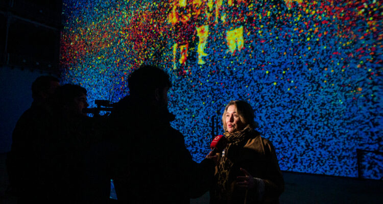 Marta Rivera de la Cruz, en los preparativos de la tercera edición del Festival Internacional de Luz, LuzMadrid
