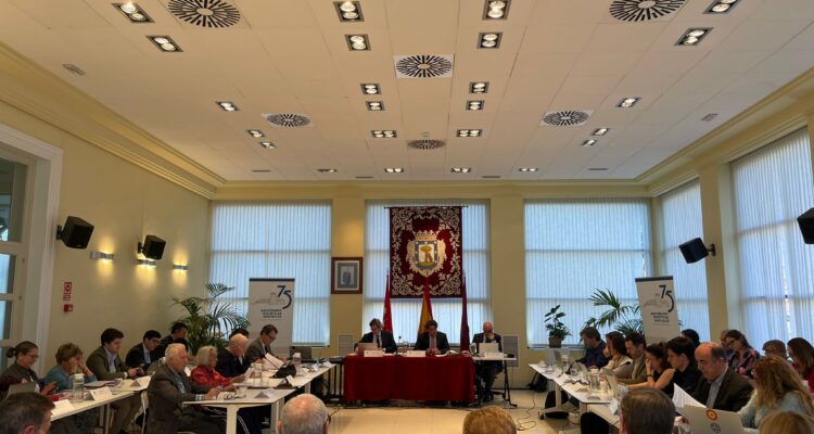 Pérez presidiendo el Pleno de la Junta de Hortaleza